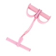 thumbnail image 3 of M Buder Cuerda de Tensión Elástica de 4 Tubos para Entrenamiento de Abdominales, Banda de Resistencia de Pedal para Estiramientos de Yoga y Ejercicio Físico, Color Rosa (28 cm / 11 inches), 3 of 9