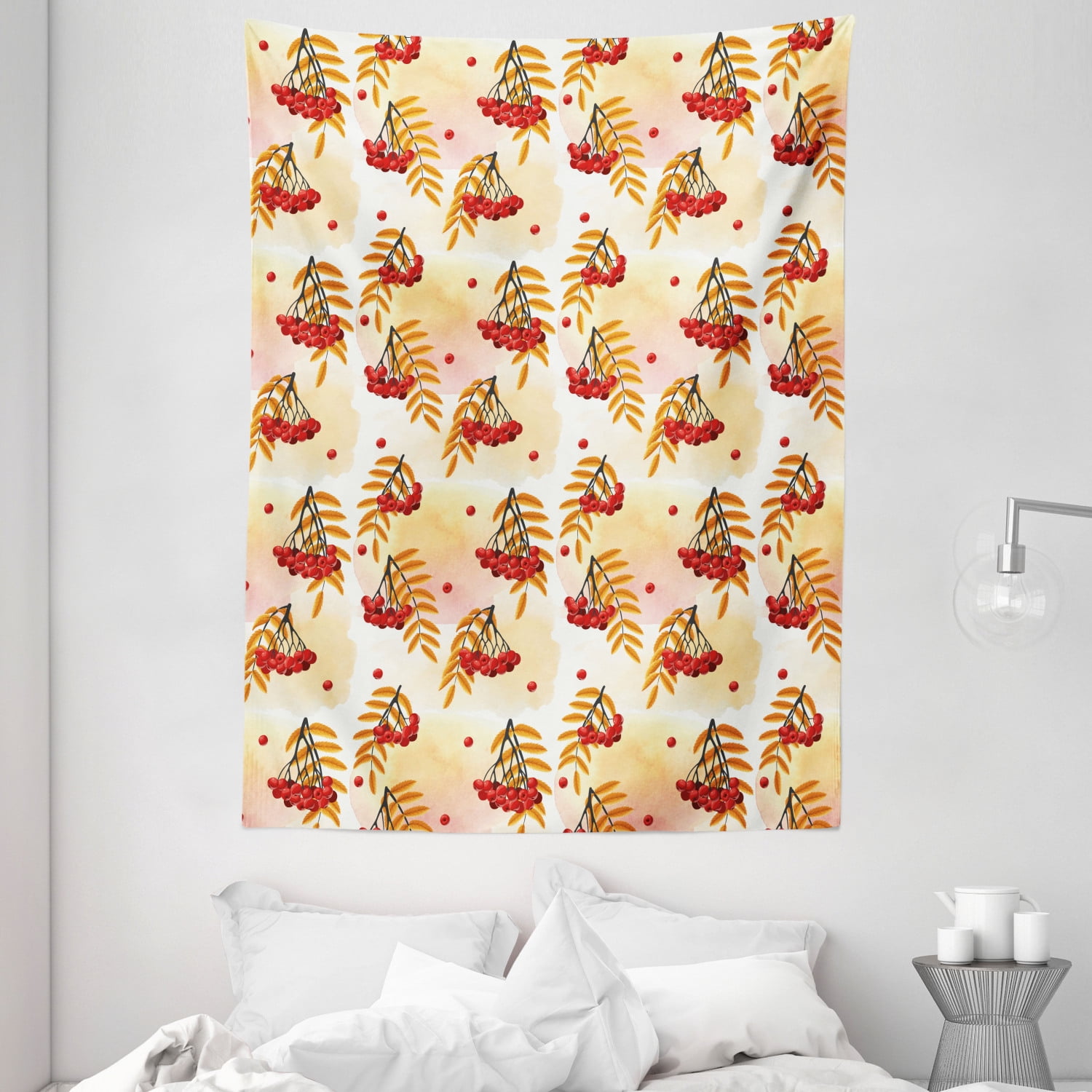 Rowan Tapestry, Romantic Fall Season Inspired Tile with Vivid Leafage