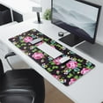 thumbnail image 2 of Long Mouse Pads for Desk,Pioneer Flower Floral Print Pattern Desk Mats on Top Of Desks, Desk Mouse Pad Extra Large with 3mm Non-Slip Base and Stitched Edge for Gaming,Office,Work,Home 31.5"x11.8", 2 of 6