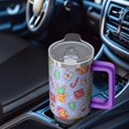 thumbnail image 4 of Santa Christmas 40oz Tumbler with Handle and Straw Lid, Stainless Steel Coffee Cup, Winter Holiday Leak Proof Insulated Mug Gifts for Adults, 4 of 4