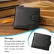 thumbnail image 4 of Cartera Qarigey JINBAOLAI para Hombre Tarjetero de Cuero Suave Negro, 4 of 6