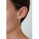 thumbnail image 2 of Pendientes de oro de 14k para mujer, pendientes colgantes, pendientes colgantes con hilo, pendientes minimalistas de cadena larga sumergida, 2 of 4