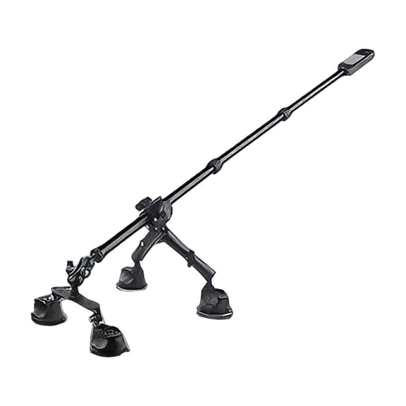 Aluminum Camera 5 in 1 Car Suction Cup Mount Set with Invisible Selfie Holder for Action Camera
