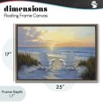 thumbnail image 4 of Stupell Industries Tropical Calm Beach Sunset Overlook Brown Floating Frame Canvas Art, 25 x 17, by Petals Prints Design, 4 of 8