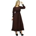 thumbnail image 6 of Bimba Women's Cotton Smocked Waist Long Casual Maxi Dress, 6 of 8