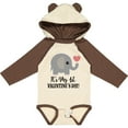 thumbnail image 3 of Inktastic 1st Valentines Day Baby Elephant Boys or Girls Long Sleeve Baby Bodysuit, 3 of 5