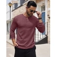 thumbnail image 4 of COOFANDY Men's Henley Shirts Long Sleeve Basic Pullover T-Shirt Lightweight Fashion Casual Solid Tees, 4 of 6
