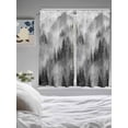 thumbnail image 3 of Black Grey Mountain Living Room Curtains 2 Panel, Misty Forest Nature Woodland Pine Tree Landscape Cafe Window Treatment, Extra Long Farmhouse Bedroom Bathroom Kitchen Curtains Drapes 104"x72", 3 of 6