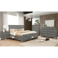 thumbnail image 6 of Bowery Hill Transitional Wood King Storage Platform Bed in Gray, 6 of 6