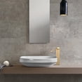 thumbnail image 3 of Cobbe High Arc Waterfall Bathroom Sink Faucet – Brushed Gold Single Handle with Deck Plate for 1-Hole, 3 of 9