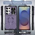 thumbnail image 2 of Military Grade Shockproof Case for Samsung Galaxy S25 Ultra 5G, Built-in N52 Magnetic Ring, Slide Camera Lens Cover, Rugged Heavy Duty Protective Phone Case, 2 of 8
