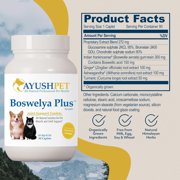 Ayush Pet Boswelya Plus Joint Supplement for Dogs and Cats with Glucosamine and Bromelain, 90 Caplets