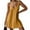 Gold, variant on Patlollav Fashion Womens Sexy V-Neck Solid Color Loose Suspender Backless Sleevess Dress Skirt