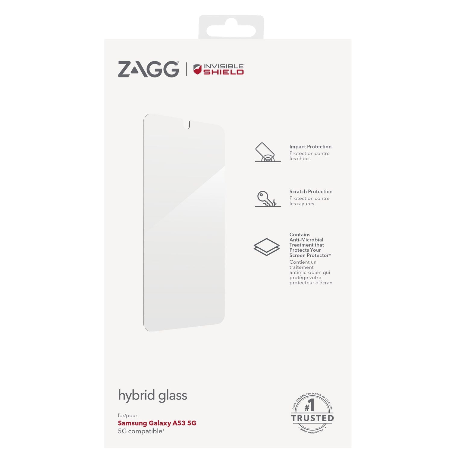 Protecteur d’écran en verre hybride Hybrid Glass ZAGG InvisibleShield® pour Samsung GA53