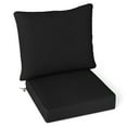 thumbnail image 1 of Gymax Deep Seat Chair Cushion Pads Set Indoor/Outdoor w/ Rope Belts Black, 1 of 9