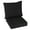Black, variant on Gymax Deep Seat Chair Cushion Pads Set Indoor/Outdoor w/ Rope Belts Orange