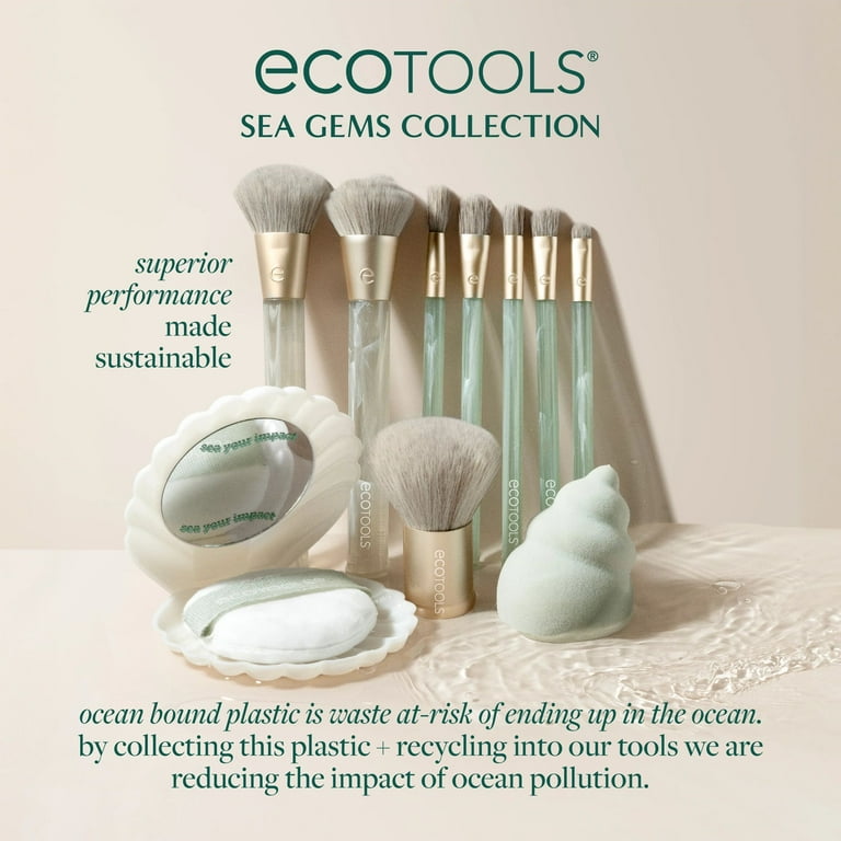 EcoTools Sea Gems Face Makeup Brush & Sponge 4 Piece Set - Eco