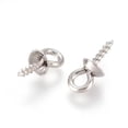 thumbnail image 2 of 201 Stainless Steel Peg Bails Pendants for Half-driled Beads Stainless Steel Color 10x4mm Hole: 2mm Pin:1.2mm, 2 of 2