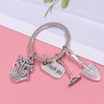 thumbnail image 3 of 3PCS Mini Rake Shovel Kettle Keychains Creative THANK YOU Letter Printed Key Rings Metal Pendant Key Chain Creative DIY Keychain Craft Ornaments for Thanksgiving Day Decor Silver, 3 of 5