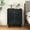 Black, variant on Cozy Home 3 Drawer Dresser Set of 2, Modern Chest of Drawers with Rounded Table Corners, Wooden Closet Dresser Nightstand Side Table with Ample Storage Space for Bedroom, Living Room, Entryway, White
