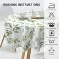 thumbnail image 4 of Spring Sage Green Tablecloth Round 60 Inch Watercolor Eucalyptus Floral Table Cover Water Resistant Washable Polyester Circle Table Cloth for Kitchen Dining Indoor Outdoor Table Decor, 4 of 6