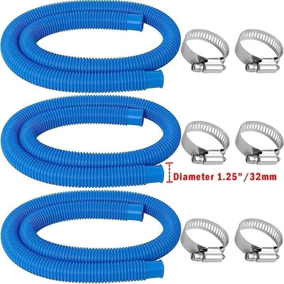 1.25" Pool Hose Pool Pump Replacement Hose for Above Ground Pools, 59" Long Pool Filter Hose, Pool 32mm Hoses Replacement Pool Tubes for 330GPH 530GPH 1000GPH Filter Pumps, Pump Model 607, 637