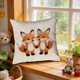 thumbnail image 1 of Uuiauoio Cute Animals Decorative Throw Pillow Cover , Animals Family Animals Outdoor Pillow Cases Square Standard Cushion Cover for Sofa Couch Bed Car 17.72x17.72 inch, 1 of 6