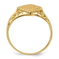 thumbnail image 5 of Auriga Fine Jewelry 14K Yellow Gold 8.0x8.5 mm Open Back Signet Ring for Women Size 5.25, 5 of 6