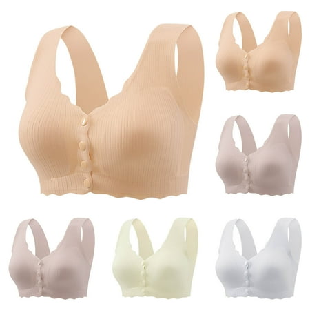 SEAOPEN Deals Women s Nursing Bra Maternity Sleeping Underwear Large Size Large Cup No Wire Underwear Women Daily Bra Today Sales White XXXXL