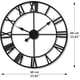 thumbnail image 2 of Reloj de pared grande vintage, redondo, de metal, silencioso, funciona con pilas, 24 pulgadas, decorativo, moderno, negro, con números romanos, montado en la pared, 60 cm, 2 of 4