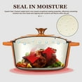 thumbnail image 4 of Overmont Refined 5.5QT Enameled Cast Iron Dutch Oven with Lid & Wide Handles, Oven Safe to 500°F, Heavy-Duty Braising Pot with Cookbook & Cotton Potholders for Stews, Roasting & Bread Baking, 4 of 9