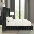 thumbnail image 4 of Furniture of America Cafein Adult King Extra Tall Tufted Fabric Wingback Mattress Ready Bed, Black, 4 of 6