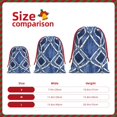 thumbnail image 2 of Super Soft Fabric Gift Bag Contraction Free Bag Mouth Pull Rope Design Red Ribbon Mouth For The Festival Indigo Moroccan Trellis Hand-Drawn Sketch_3 Medium, 2 of 8