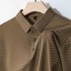 thumbnail image 4 of Blusa y camisa de manga corta con cuello vuelto para hombre, informal, holgada, cómoda, suave, de negocios, con botones, blusa de manga corta con cuello vuelto, camisa para hombre, tops de poliéster, 4 of 6