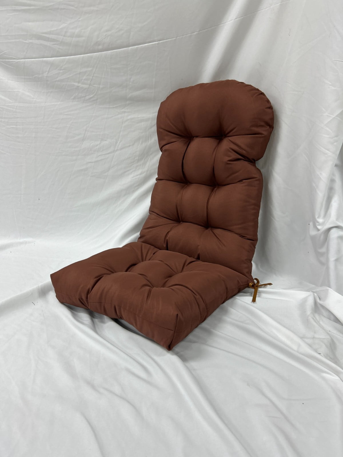GKXLH Outdoor Adirondack Chair Cushions, Water Resistant Patio Rocking Chair Cushion, Non-Slip High Back Patio Pads with Ties (43" x 19" x 3", Dark Brown, 1 Pack)