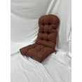 thumbnail image 4 of JIAN YA NA Adirondack Rocking Chair Cushion, High Back Patio Chair Cushions, Water Resistant Outdoor Furniture Seat Pads with Ties (43x19x3 Inch, Dark Brown), 4 of 13