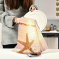 thumbnail image 3 of Starfish Shells Sandy Tea Towels Set of 1 Beach Sunset Time Kitchen Dish Cloth with Hanging Loop, 18"x28"Lint-Free Absorbent Towel for Kitchen Drying Wiping and Cleaning, 3 of 7