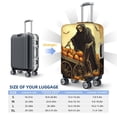 thumbnail image 2 of Travel Luggage Cover Protector - Halloween Rice Field Pumpkin Skull Anti-Scratch Suitcase Covers Fits 18-32 Inch Luggage, 2 of 5