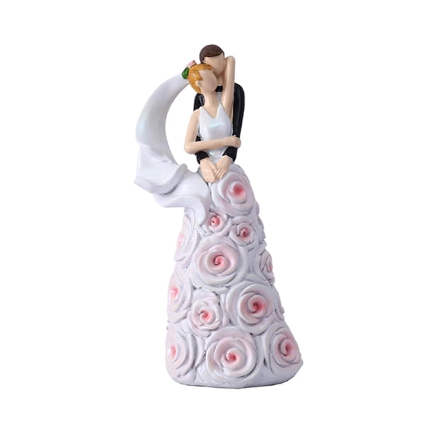 Escultura de pareja artesanal de resina, elegante, coleccionable, moderna, adorno para enamorados. abrazo