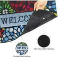 thumbnail image 4 of Colorful Welcome Door Mat, Welcome Mat 18x 30 Inch Front Door Mat Outdoors for Home Entrance Outdoors Mat for Outside Entry Way Doormat, Heavy Duty Non Slip Rubber Back Low Profile, 4 of 6