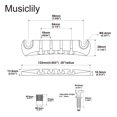 thumbnail image 2 of Musiclily Pro 18mm String Spacing Zinc Alloy 4-String Bass Tailpiece, Chrome, 2 of 5