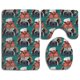 thumbnail image 1 of ABPHQTO Perro Ratón Gato Pug Juego de alfombras de baño de 3 piezas Alfombra de baño Alfombra de contorno y tapa de inodoro ABPHQTO Cont-CHAPPLE-30880, 1 of 2