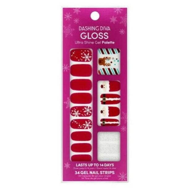 Dashing Diva Gloss Ultra Shine Gel Palette Nail Strips Holiday Edition
