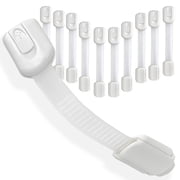SUSWIM Baby Locks (10-Pack) Child Safety Cabinet Proofing - Safe Quick and Easy 3M Adhesive Cabinet Drawer Door Latches No Screws & Magnets Multi-Purpose for Furniture Kitchen Ovens Toilet Seats