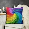 thumbnail image 2 of YINGXI  Throw Pillow Covers Colorful Rainbow Colours Lines Design Square Pillowcase for Home Decor Sofa Car Bedroom Pillow case 22x22in, 2 of 5