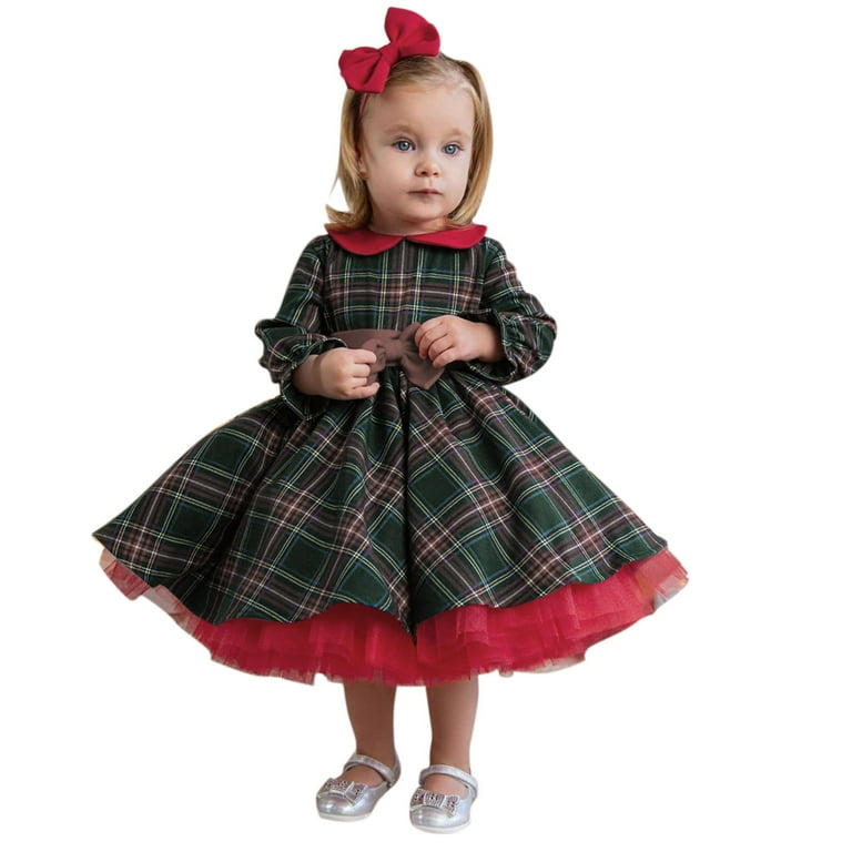 LNMQLPDBS Smocked Christmas Dress Toddler Christmas Dresses for Little  Girls Toddler Xmas Dress Holiday Mini Dress Plus Size Holiday Dress, Red  4-5 ...