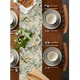 thumbnail image 3 of Table Runner 48 Inches Long for Kitchen Dining, Sage Green Yellow Botanical Dresser Scarf Farmhouse, Dining Table Decorations for Wedding/Parties, Spring Summer Vintage 13 x 48 In, 3 of 9