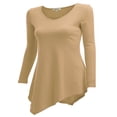 thumbnail image 2 of CHOK Tunique Longue à Manches Longues Col en V pour Femmes Robe T-Shirt, 2 of 3