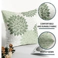 thumbnail image 6 of Sage Green White Pillow Covers 18x18 Inch Set of 2 Dahlia Floral Decorative Throw Pillows For Couch Geometry Flowers Modern Pillow Cases Home Decor For Sofa Couch Porch Patio Living Room Outdoor, 6 of 6