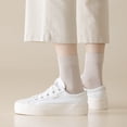 thumbnail image 3 of Sookeceks 6 Pairs Mulberry Silk Crew Socks for Women, Soft Spring Autumn Trouser Socks for Casual Dress Size 5-9, 3 of 7